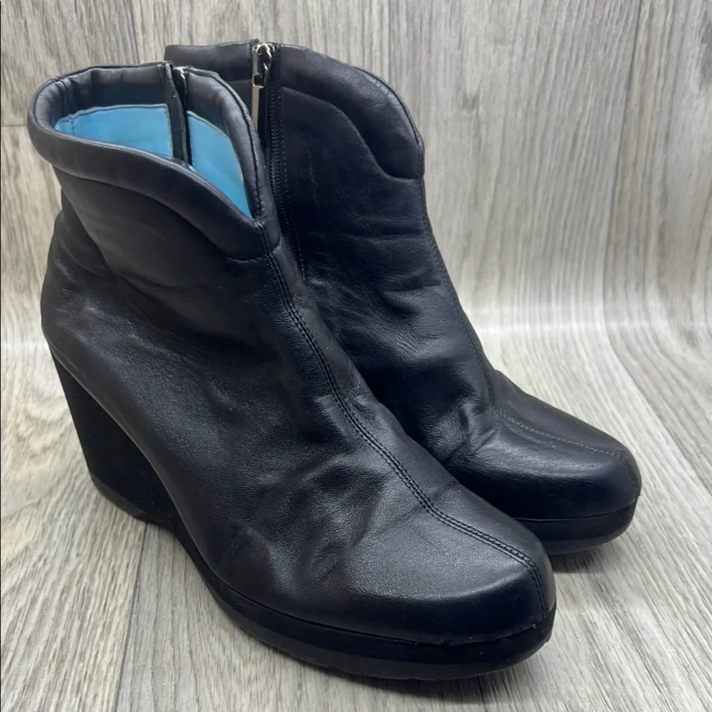 THIERRY RABOTIN wedge ankle boots trenton black
